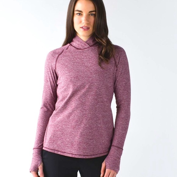Lululemon peplum Warm your core long sleeve shirt 6 8 medium pleated back - Picture 5 of 7